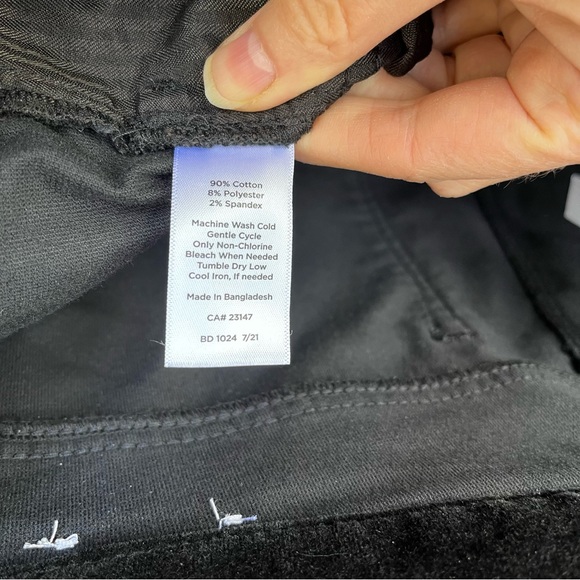 Talbots Velveteen Straight Leg High Waisted Black Pants NWT Sz 20WP - Picture 9 of 14